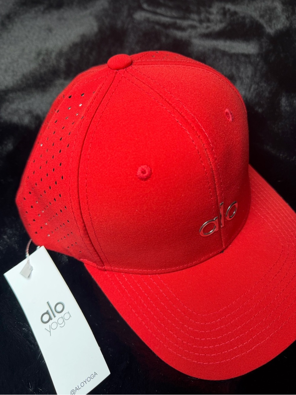 ALO Yoga Red Ventilated Performance Hat